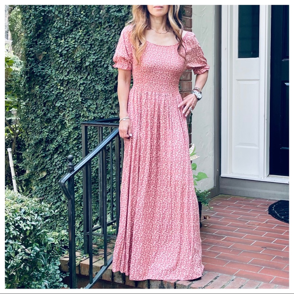 MADE IN ITALY BEAUTIFUL FLORAL MAXI DRESS - Picture 4 of 6